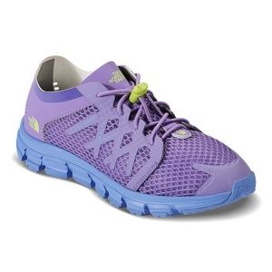 BRAND NEW girl the north face litewave flow purple shoes size 2Y